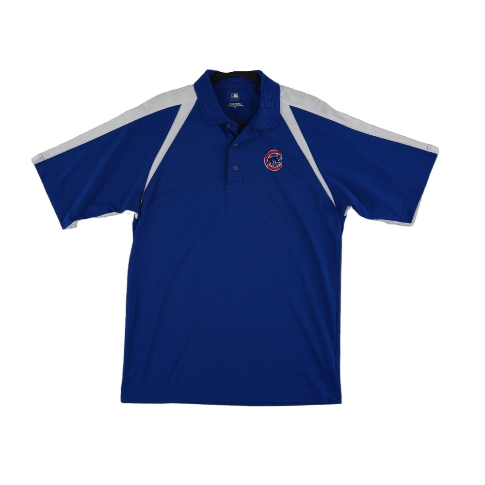 Genuine Merchandise MLB Polo Shirt Top Men's Size Medium Blue Chicago Cubs